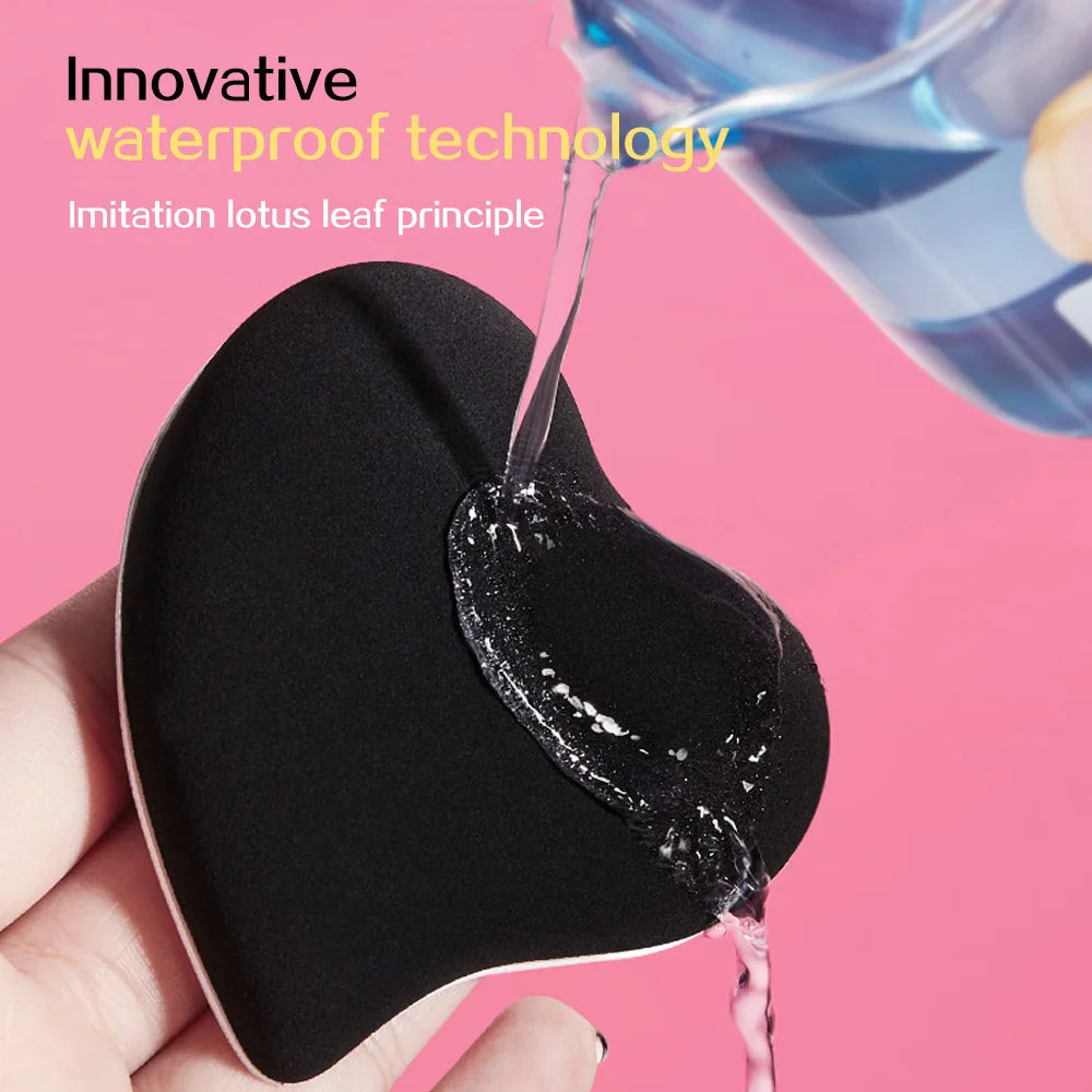 ROCK SWEET Cotton Candy Heart-shaped Pink Soft Makeup Soft Wet And Dry Dual-use Liquid Foundation Powder Puff