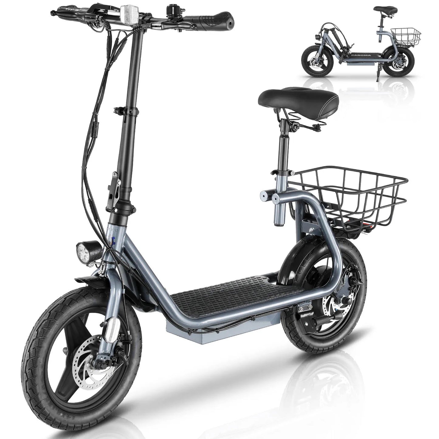 Peak 560W Electric Scooter with Seat 14" Tire, 30 Miles Ranges 20MPH Max Speed, Foldable Electric Scooter for Adults 300 LBS - Premium from Lizard Vigilante - Just $934.99! Shop now at Lizard Vigilante