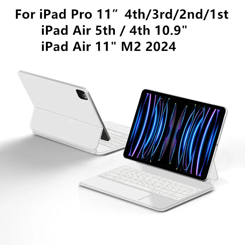 Magic Keyboard Case For iPad Pro 11 inch 12.9" M2 13 M4 Air 4th 5th ipad10 10th 10.9 Smart Cover Multi-touch Magnetic backlight