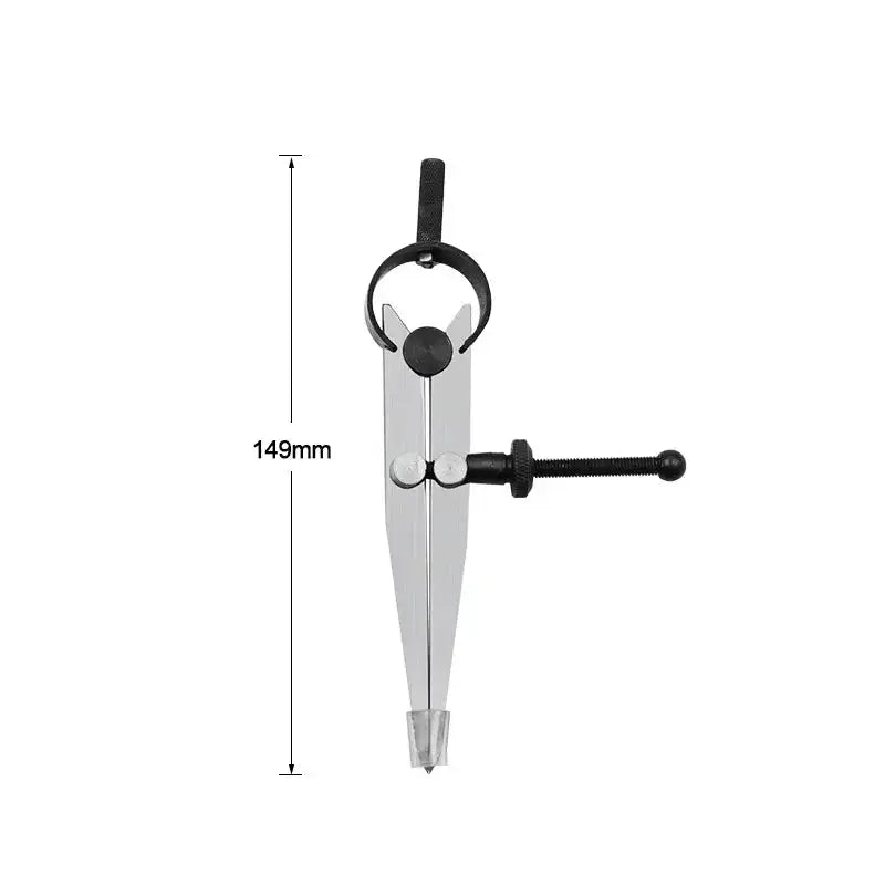 Adjustable Leather Compass Lockable Carbon Steel Divider Wing Creaser DIY Leathercraft Rotating Line Scribing Gauge Caliper Tool