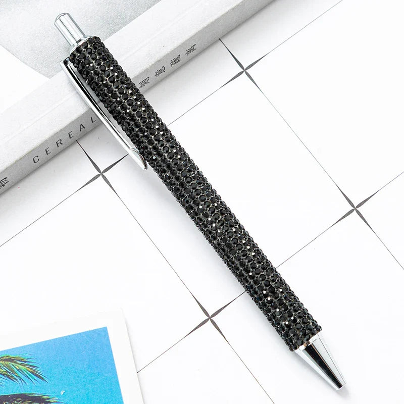 Press Metal Ballpoint Pens Diamond Multi-color Gift Pen Creative Office Supplies