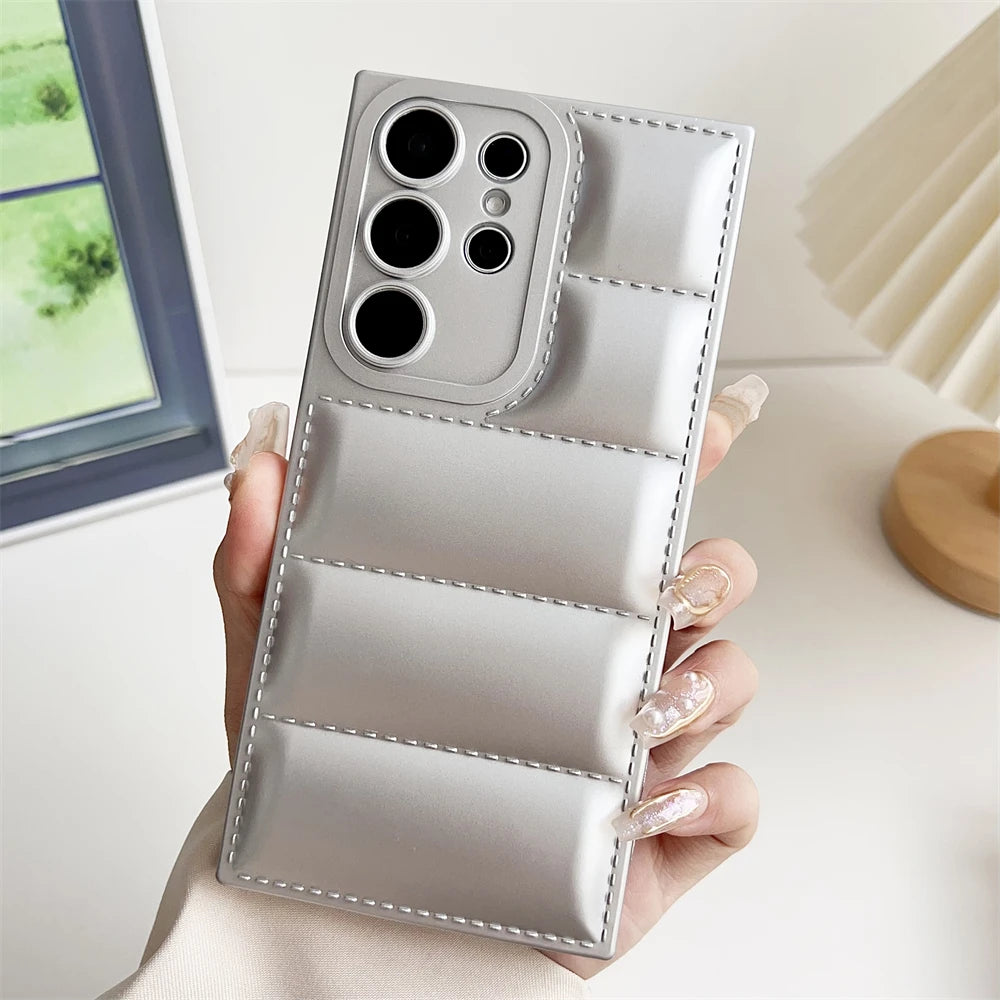 Down Jacket Soft Liquid Silicone Case for Samsung Galaxy S24 S23 Ultra S22 S21 Plus S20 FE Note 20 – Solid Color Shockproof Cover - Premium phone case from Lizard Vigilante - Just $7.99! Shop now at Lizard Vigilante