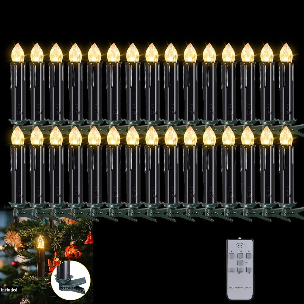 LED Floating Candle for Home Decoration, Flickering Flame, Timing Remote, Battery Operated, Halloween, Christmas,Black Candle