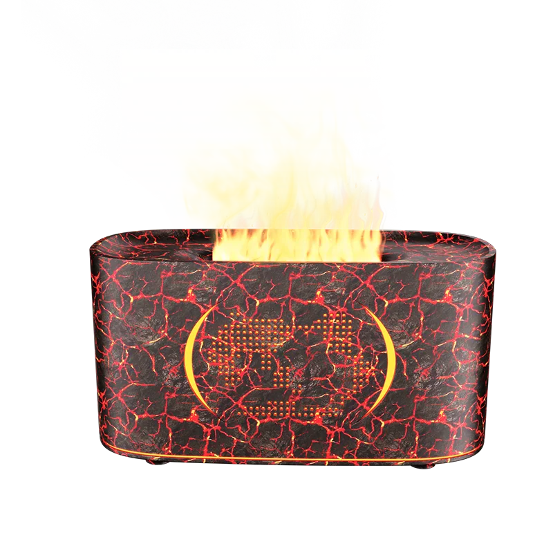 Map Humidifier Colorful Gradient Flame Aroma Diffuser Home Hotel Desktop USB Air Humidification