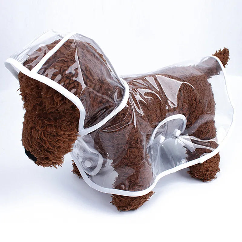 Pet Supplies Dog Raincoat Waterproof New Transparent Plastic Fashion Poncho Personalized Color Edge Costumes for Large Dogs