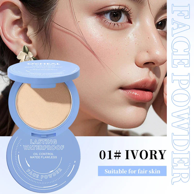 Ocheal Matte Face Setting Powder Oil-control Lightweight Radiant Foundation Pressed Powder Face Full Coverage Makeup Cosmetic