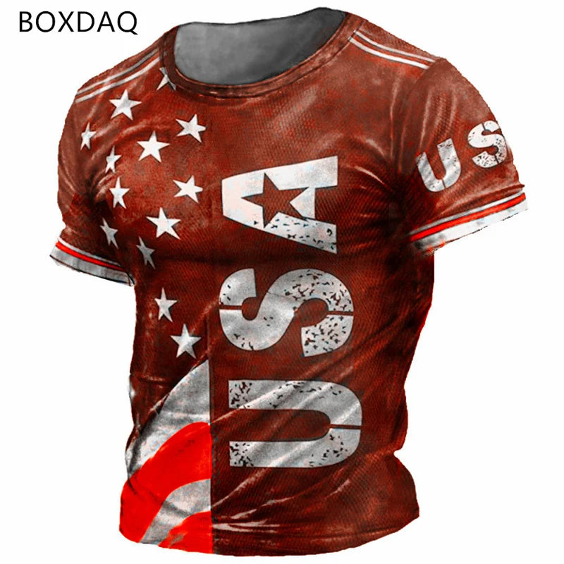 Land of the Drip'™ 3D USA Flag Street Tee – Loud, Proud, XXL Freedom Energy - Premium tee from Lizard Vigilante - Just $12.99! Shop now at Lizard Vigilante