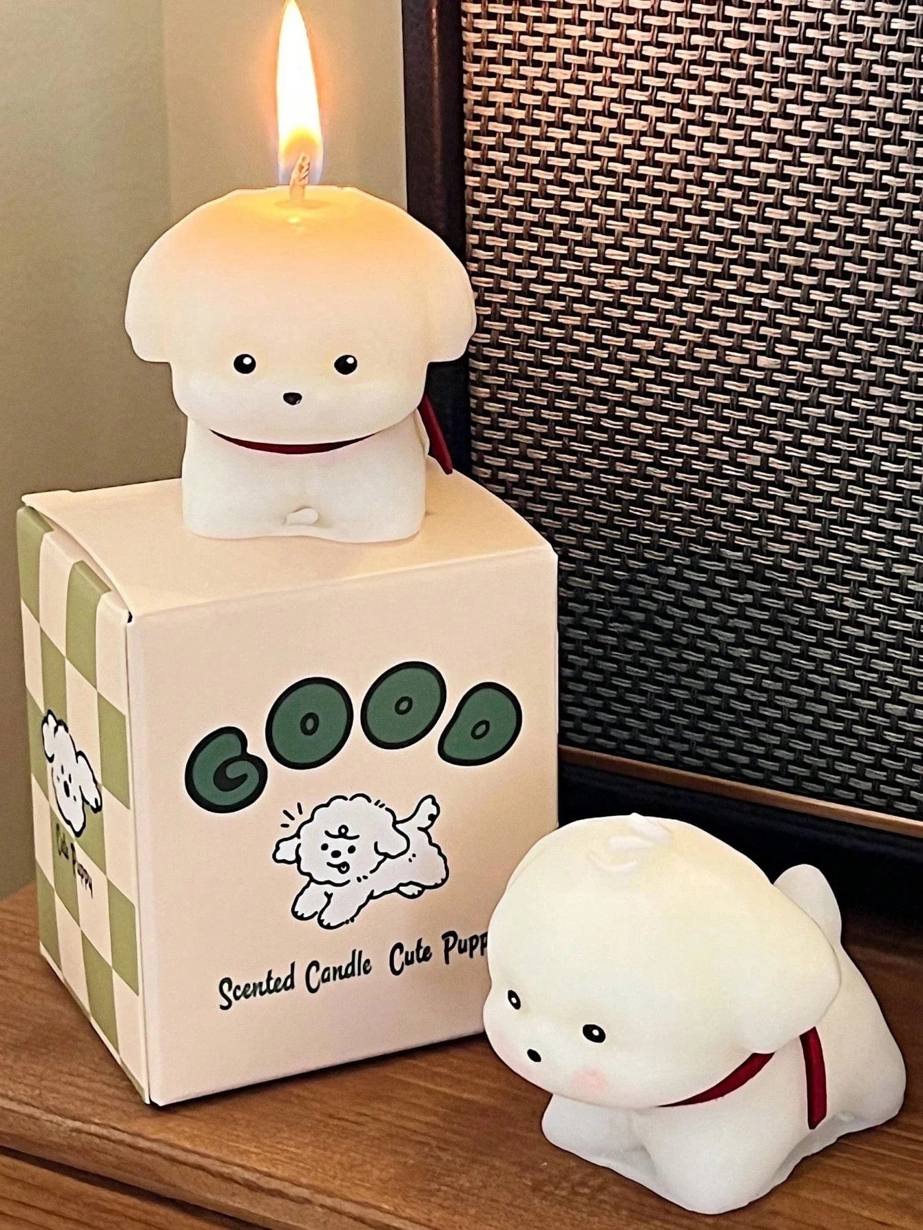 Burning 6h Cartoon 3D Cute White Puppy Candle Home Decor Candle Scented Candle Home Use Girl Aromatherapy Home Aromatic Candle
