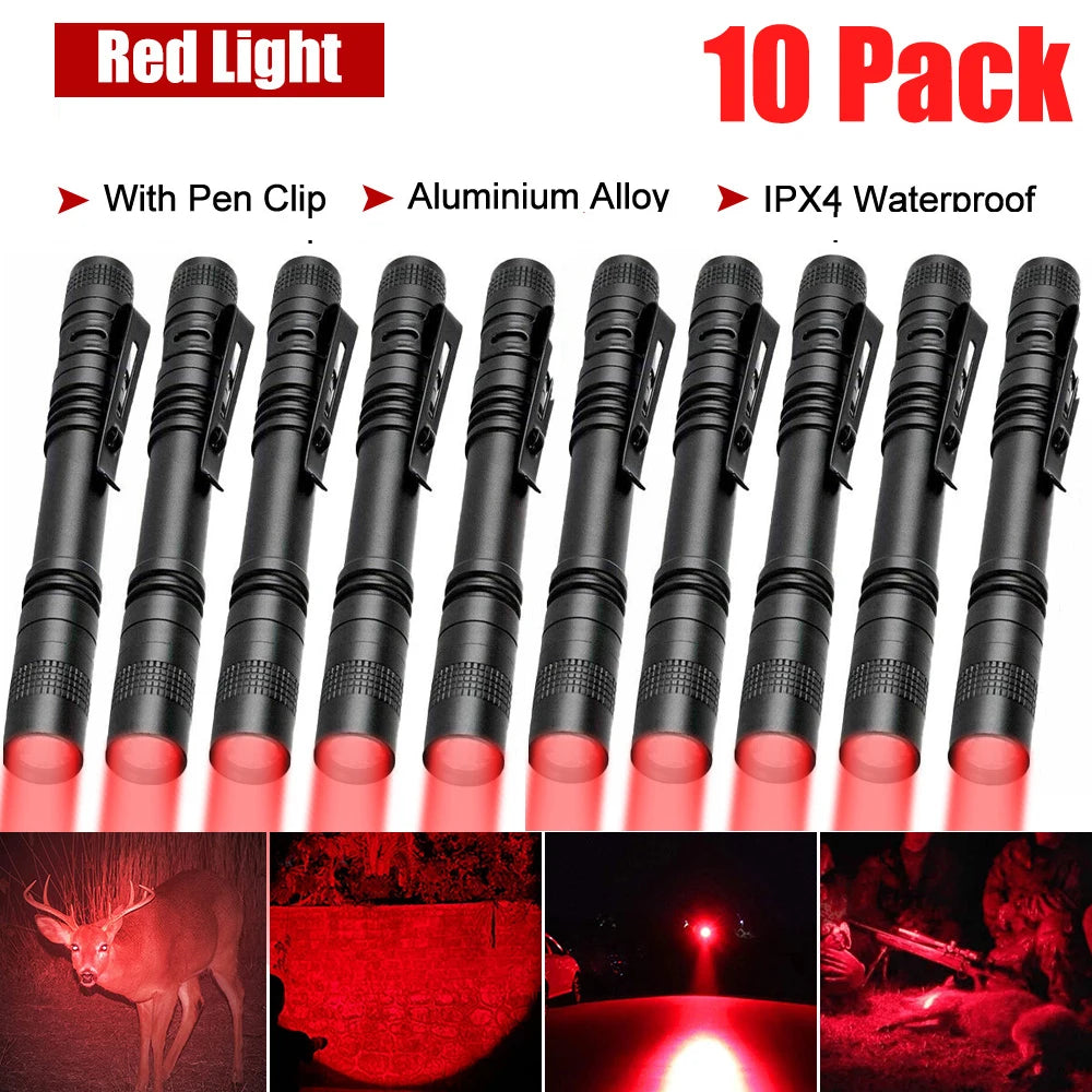 The Red Reaper Pen Torch – Mini Tactical LED Flashlight for Camping, Crime Scenes, and Late-Night Sketchiness