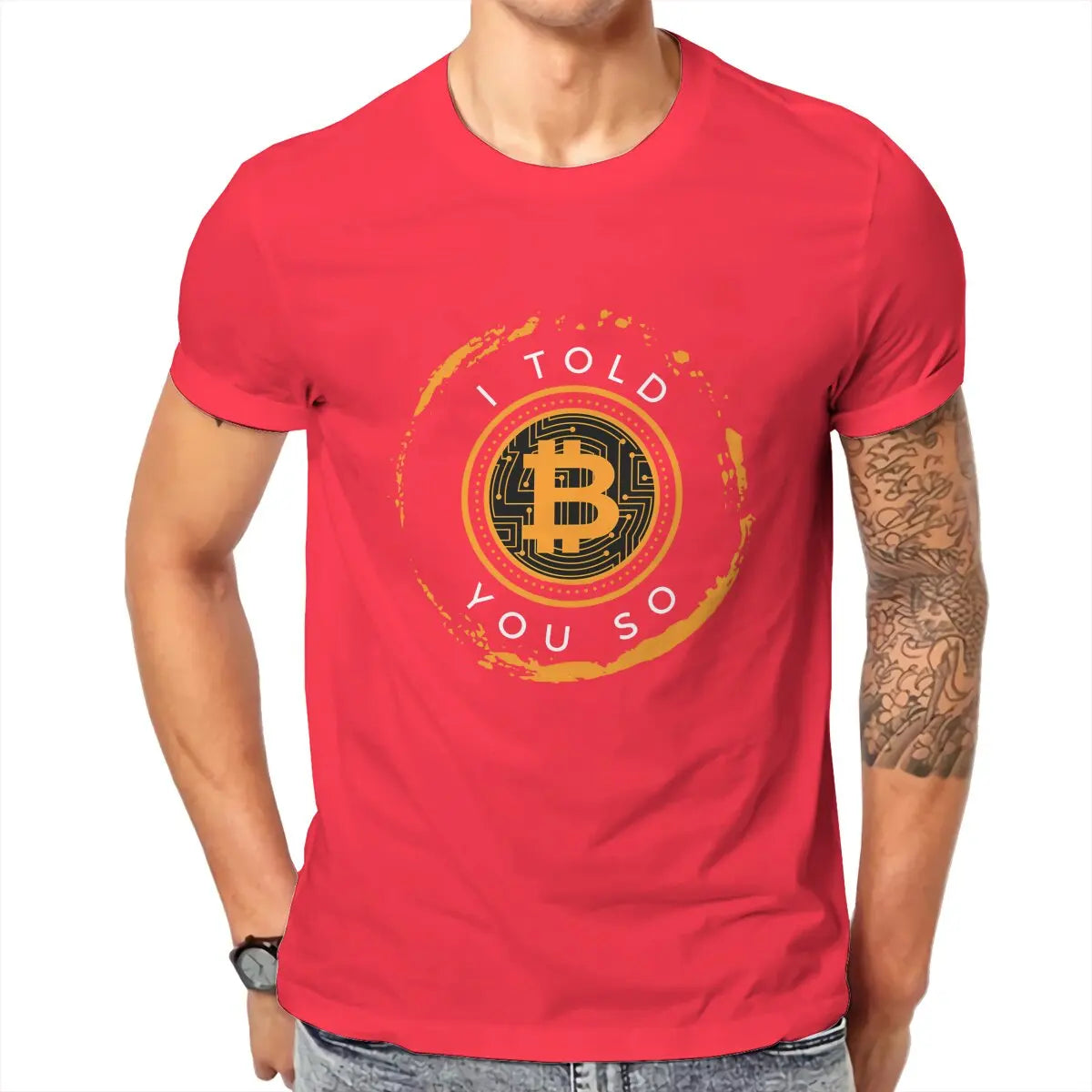 Crypto Miners I Told You So Bitcoin T Shirt Comfortable Casual Short Sleeve Tee