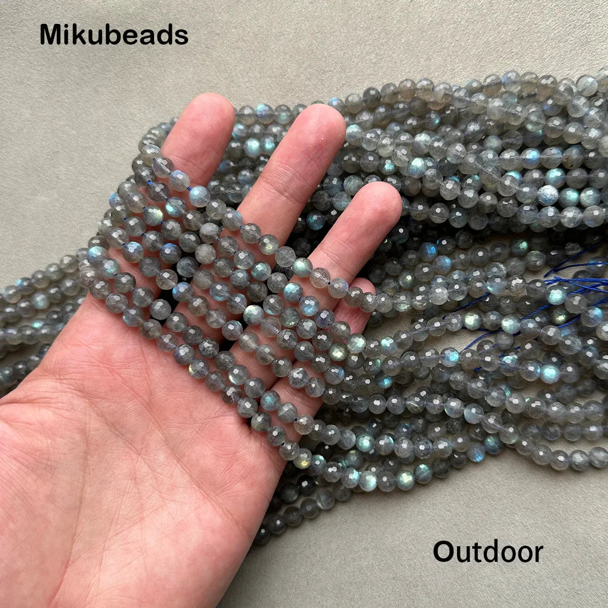 Natural AA+ Labradorite 6mm Faceted Shinny Round Loose Beads For Jewelry Making DIY Bracelets Necklace Strand Wholesale