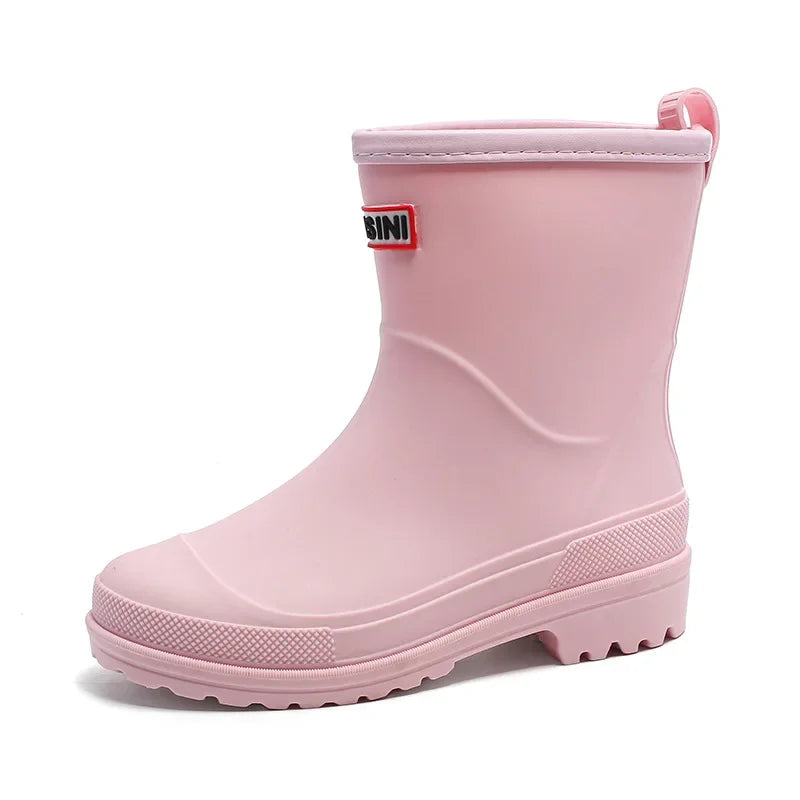Women’s Mid-Calf Waterproof Rubber Rain Boots – Chunky Slip-On Galoshes with Ruffle Detail | Garden, Fishing, Kitchen & Work Footwear - Premium boots from dsers - Just $32.22! Shop now at Lizard Vigilante