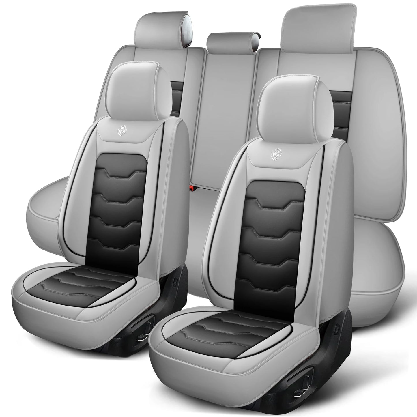 HellRide Universal 5-Seater Leather Seat Armor — Airbag Safe, All-Season Fit, Diamond-Stitched Comfort for Cars, SUVs & Pickups