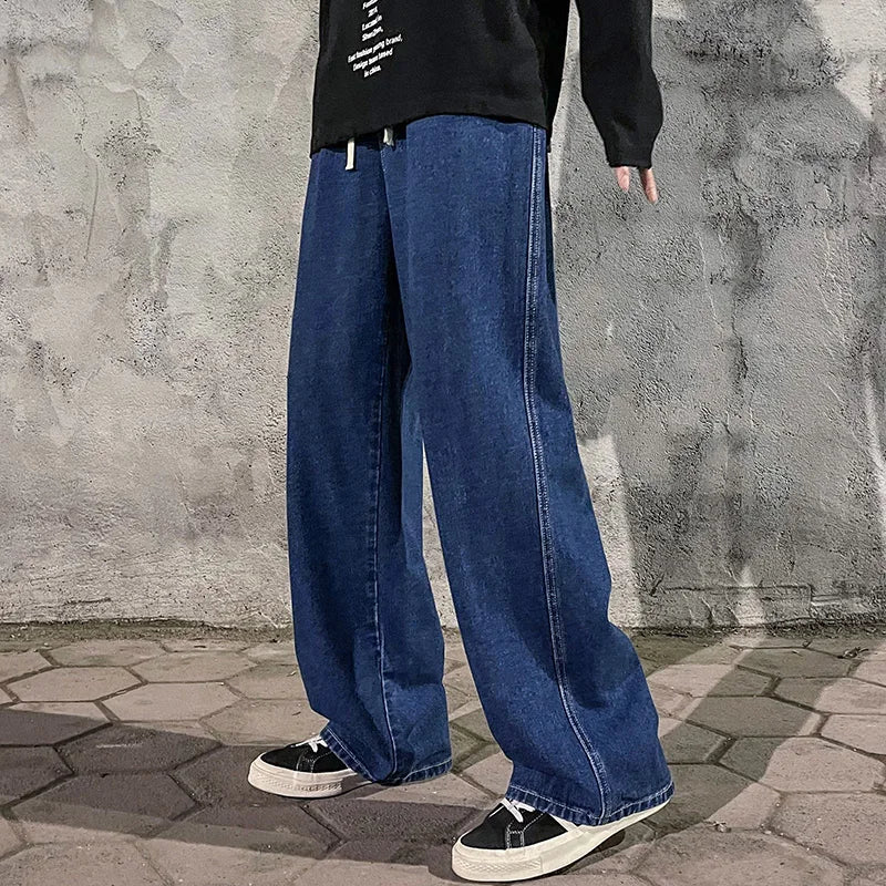 Street Riot Wide Leg Combat Jeans — Korean Style Loose Straight Pants For Men Who Move Like Thunder