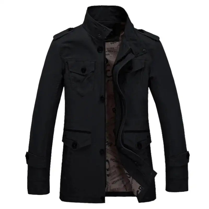 High Quality Men's Casual Jacket 6XL Male Windbreaker Oversized Cotton Classic Jackets Men Clothing Trench Coat A4F5806
