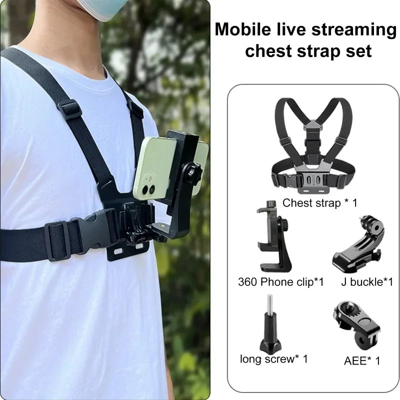 ACTIONVUE 5-in-1 Chest Mount Phone Harness – First-Person POV Strap Kit for Epic Hands-Free Filming - Premium phone harness from dsers - Just $14.99! Shop now at Lizard Vigilante