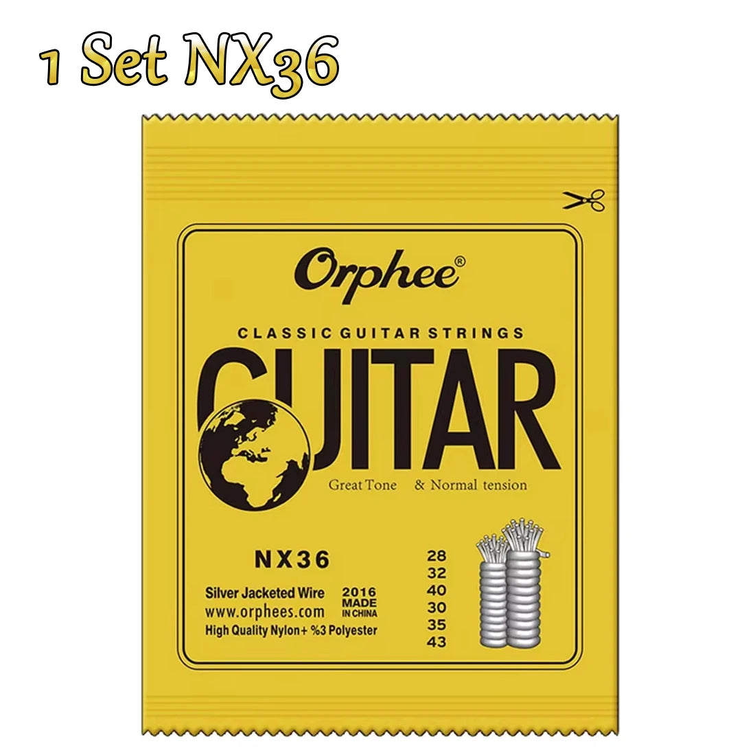 “NX SILVERBLOOD STRING PACK” – 10/50 Set Orphee NX-Series Silver-Plated Nylon Strings | For Classical Guitarists Who Shred in Silence - Premium strings from dsers - Just $6.99! Shop now at Lizard Vigilante