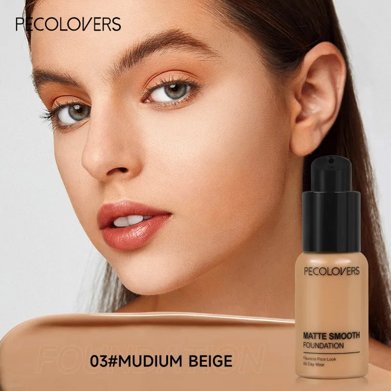 Facial Liquid Foundation 30ml High Coverage Waterproof and Sweatproof Concealer Makeup Foundation Liquid Foundation Makeup