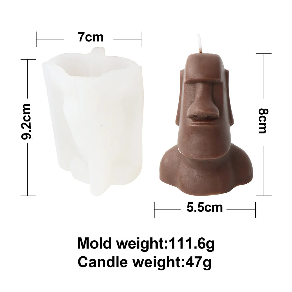 Big Nose Moai Statue Silicone Mold – Epic Easter Island Sculpture Craft, Custom Candle Making & Resin Artwork - Premium candle mold from Lizard Vigilante - Just $19.99! Shop now at Lizard Vigilante