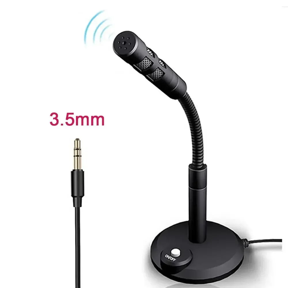 USB Studio Microphone With Adjustable Stand For PC Gaming Podcast And Recording