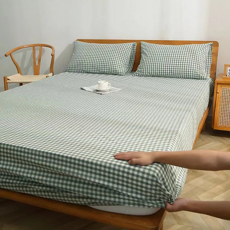 Solid Color Polyester Fitted Sheet for Queen Size Bed – Soft and Durable 180x200cm Sheet with Elastic Band - Premium from Lizard Vigilante - Just $21.99! Shop now at Lizard Vigilante