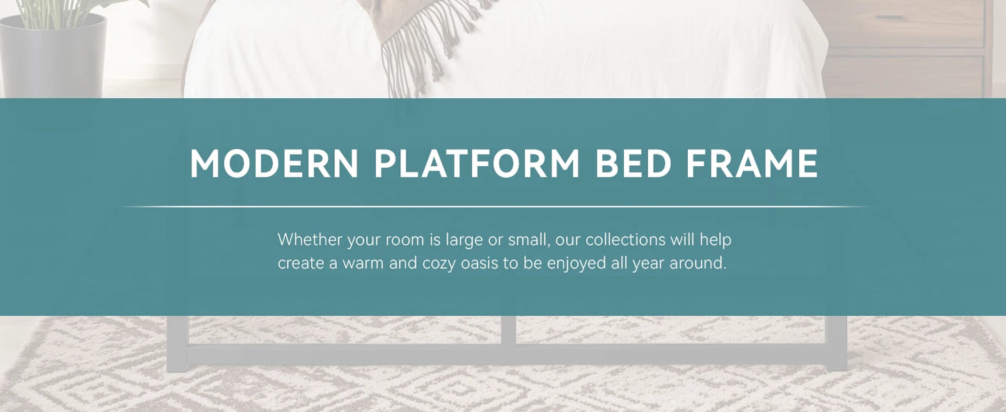 HOOMIC Sturdy Metal Bed Frame with Reinforced Structure – Noise-Free Mattress Foundation, Headboard Compatible, No Box Spring Required - Premium bed frame from Lizard Vigilante - Just $134.99! Shop now at Lizard Vigilante