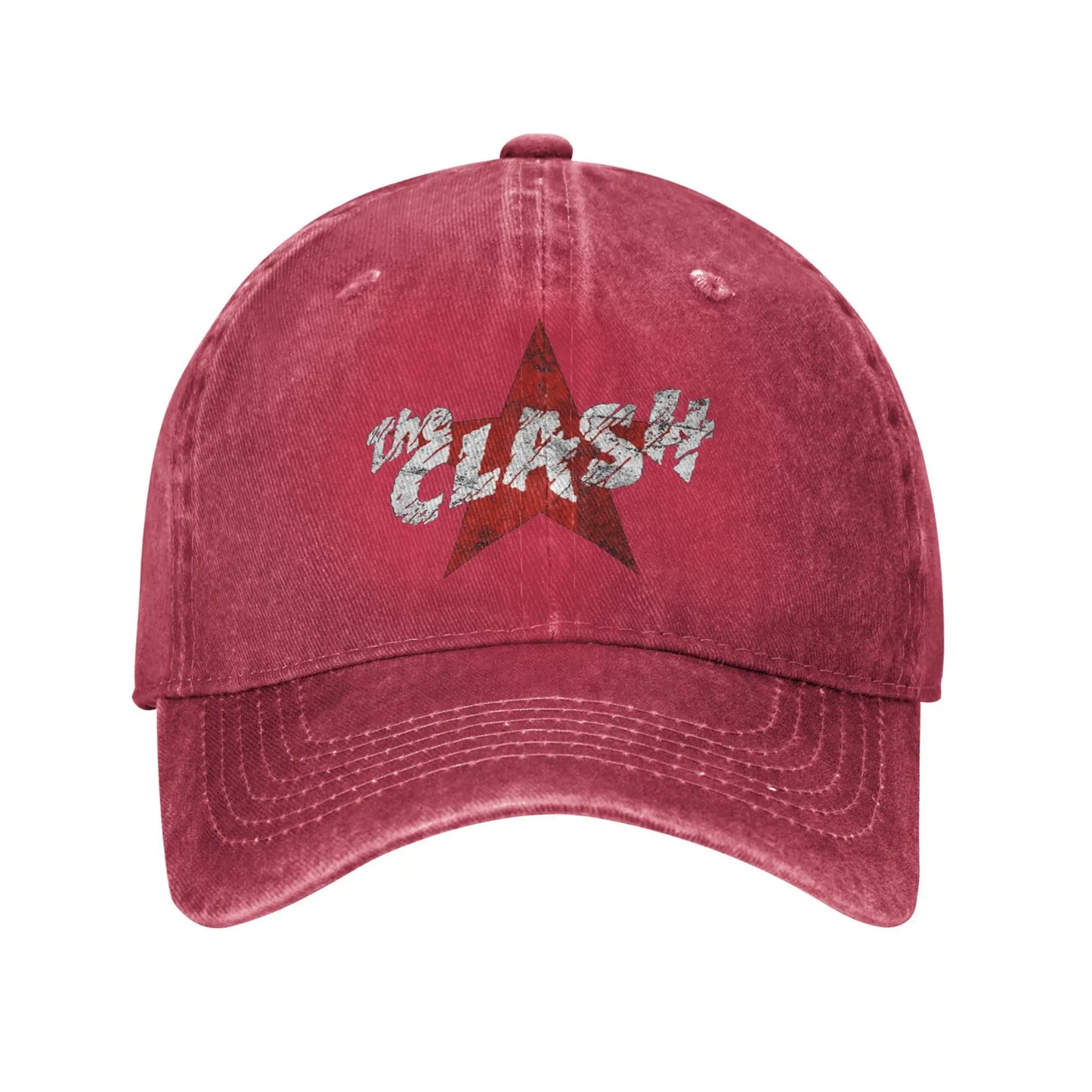 Clash Red Star Punk Rock Baseball Cap Trucker Hat Unisex Adjustable Sun Visor