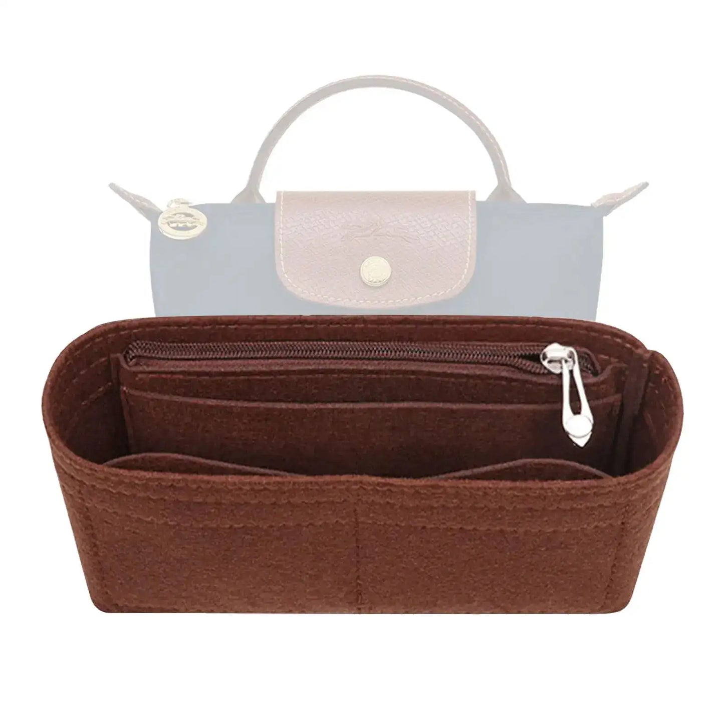 Felt Insert Bag Organizer Bag In Bag For Handbag Purse Organizer for Longchamp Mini Shoulder Bag