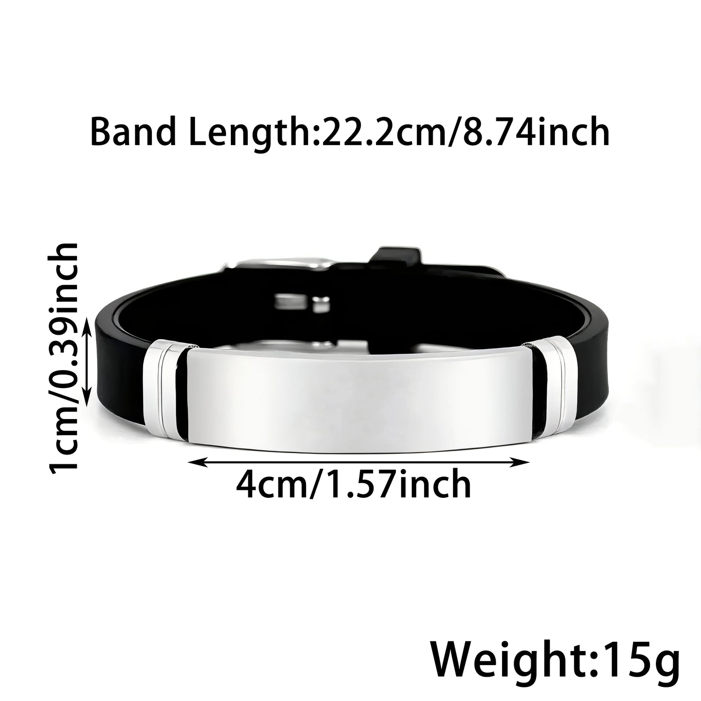 Official band design heavy metal style wristband, suitable for casual and formal occasions, daily accessories for music fans