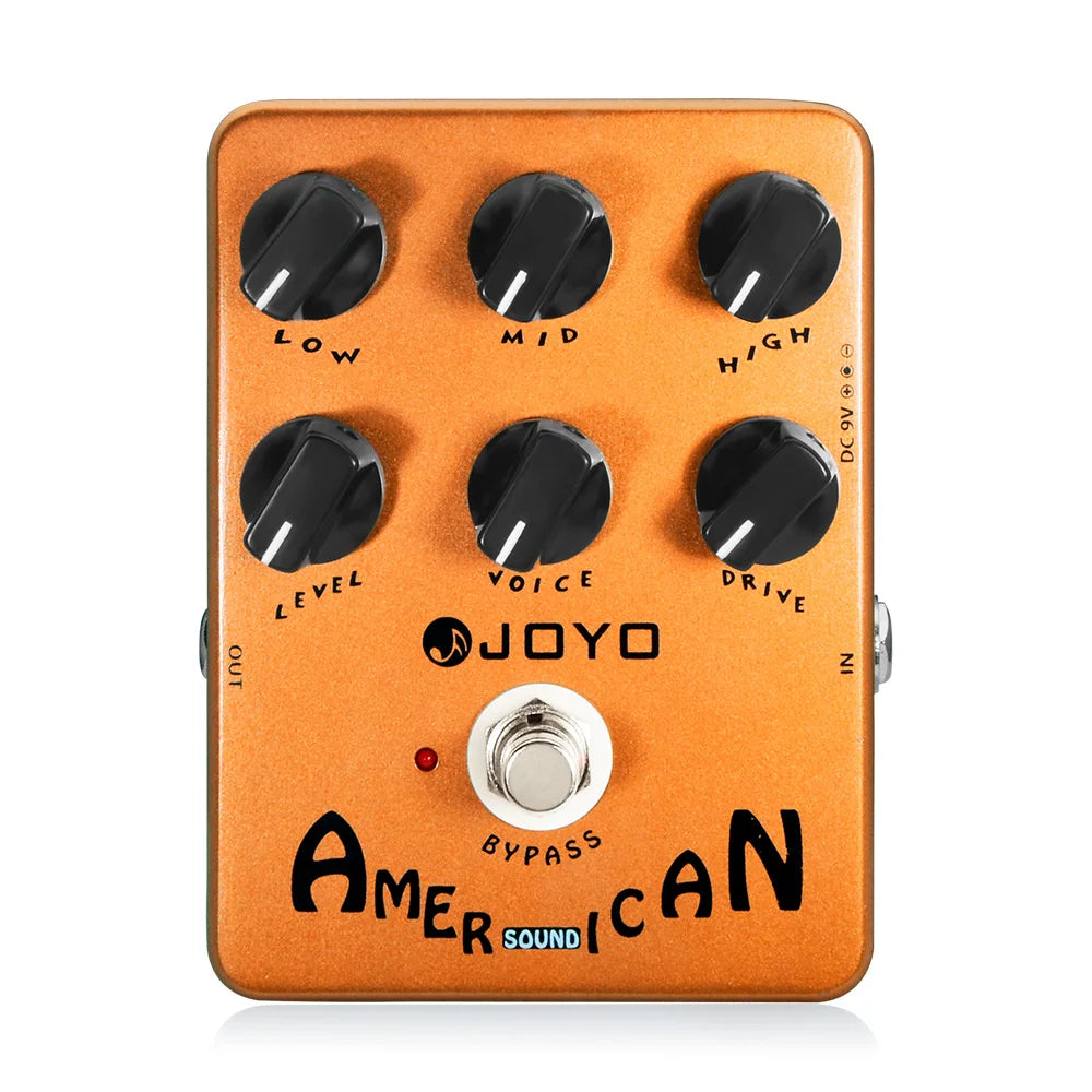 JOYO JF-14 American Riot Overdrive Pedal — Deluxe Amp Simulator for Clean-to-Chaos Tone Control & Vintage Rock Voltage