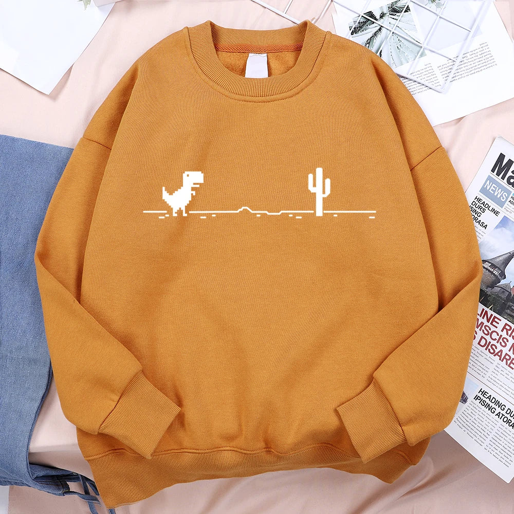 Network Malfunction Little Dinosaur Sweatshirts Men Women Casual Hoody Hip Hop Comfortable Streetwear Loose Warm Clothes Hoodies