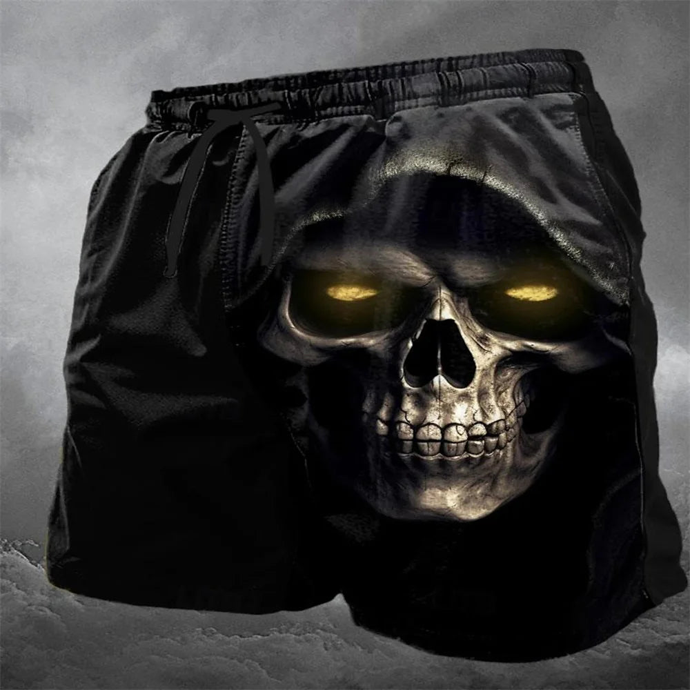 SkullSurge 3D Burnout Board Shorts – Lizard Vigilante Summer Edition for Men & Mini Rebels - Premium shorts from dsers - Just $14.99! Shop now at Lizard Vigilante