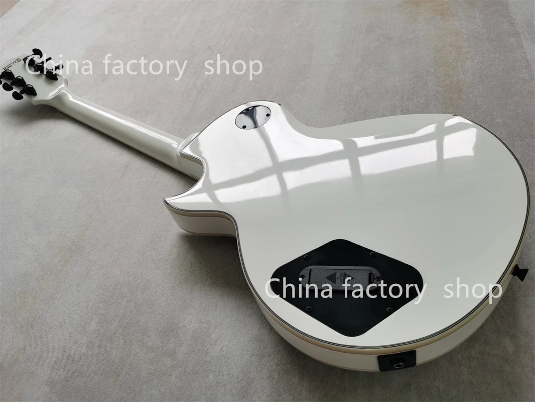 Iron Cross Valkyrie Pro — White Warhammer Single-Cut Guitar With Mahogany Core & Midnight Hardware