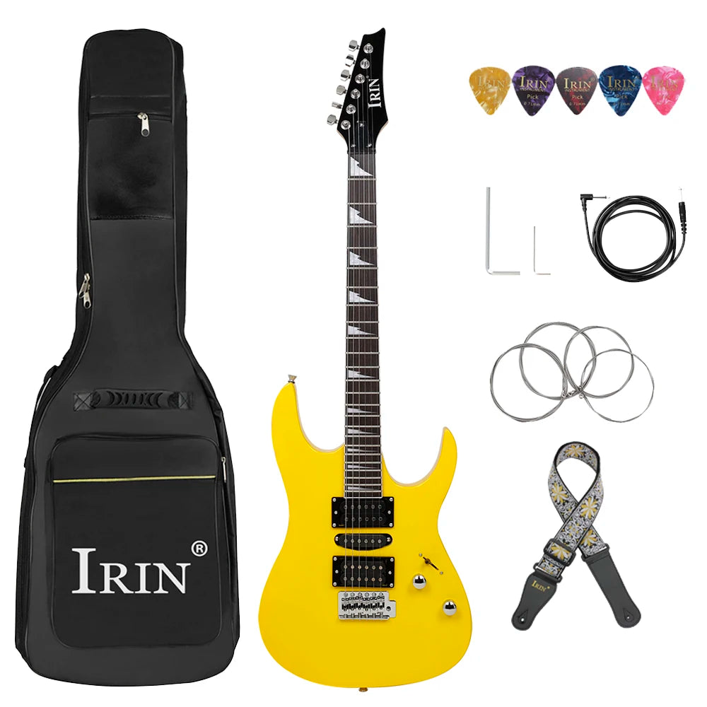 IRIN 24-Fret Maple Shockwave Electric Guitar Arsenal Pack – Full Stage Assault With Amp, Bag & Gear