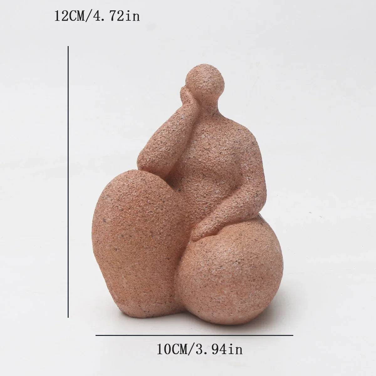 1pc, Sandstone Resin Chubby Woman Statue Handmade Sandstone Abstract Art Home Living Room Office Cabinet Tabletop Entryway Dec