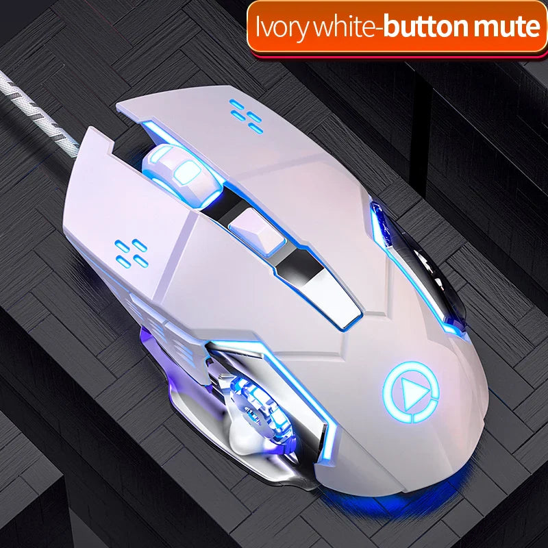 G15 Mechanical Gaming Mouse 7-Color Breathing Light Wired Laptop USB Desktop Office Computer Gaming Mouse Mute
