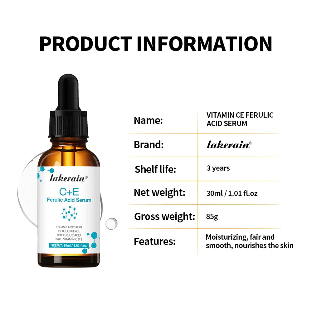 Vitamin C Face Serum Vitamin CE Serum with Ferulic Acid for Women Vitamin E&Ferulic Serum Skin Care, Vitamin C Serum for Face