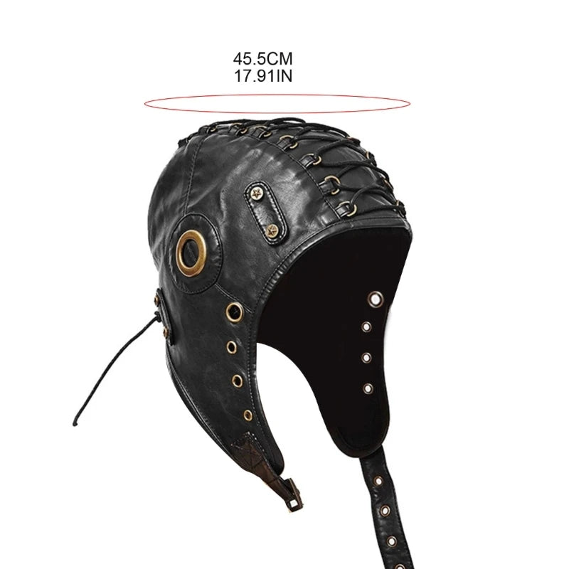 Steampunk Hat With Goggles Men Punk Earflap Hat Steampunk Earflap Hat Bomber Hat SteamPunk TrapperHat Punk Hat - Premium from Lizard Vigilante - Just $38.99! Shop now at Lizard Vigilante