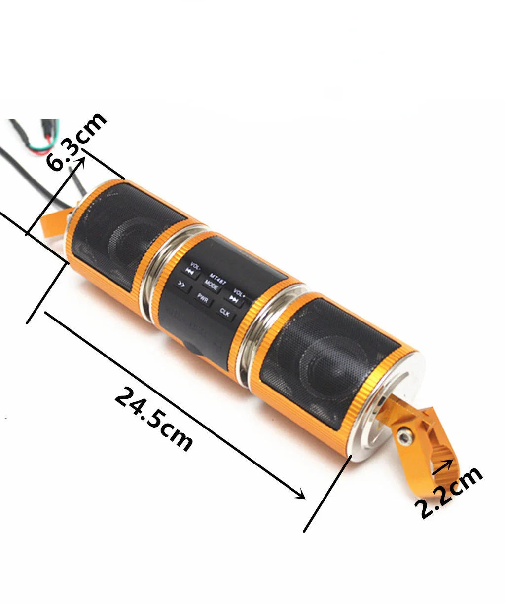 Bluetooth Audio Motorcycle Stereo Speaker Motorcycle Installation MP3 Music Player Amplifier Scooter Bicycle USB FMRadio Speaker