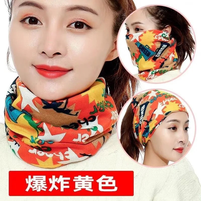 Fashion Double Head Cap Bib Twist Cap Multi-Functional Printed Scarf Cover Cap Neck Cap Face Mask Headscarf Cap C081 - Premium from Lizard Vigilante - Just $7.99! Shop now at Lizard Vigilante