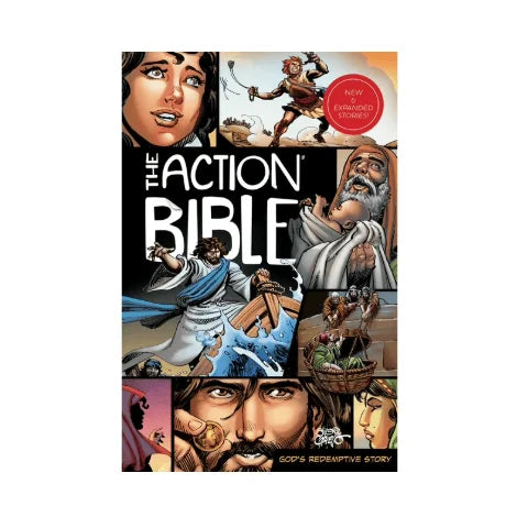 Sergio Carollo's the Action Bible God's Redemptive Story Revised Edition Hardcover Book
