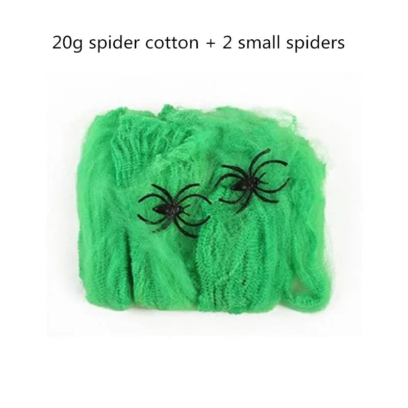 Halloween Decorations Artificial Spider Web Stretchy Cobweb Scary Party Halloween Decoration for Bar Haunted House Scene Props