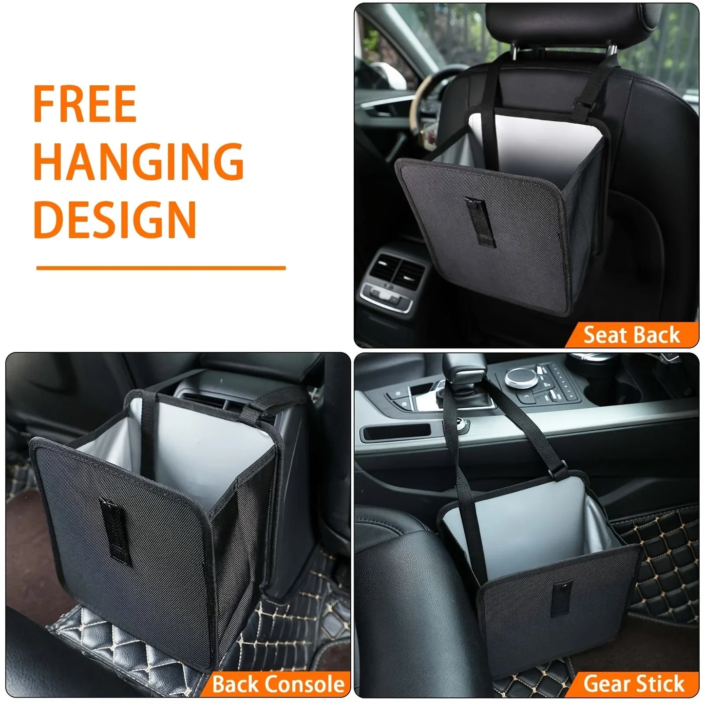 1PC Car mounted hanging garbage bin, multifunctional folding garbage bin, storage bag, storage bag, car interior accessories