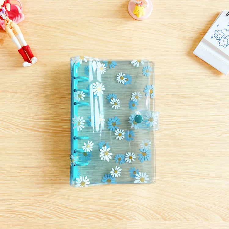 A5 A6 A7 Fresh Green Yellow Pink Daisy Loose Leaf Binder Cover Journal Sketchbook Accessories Diary Office Supplies