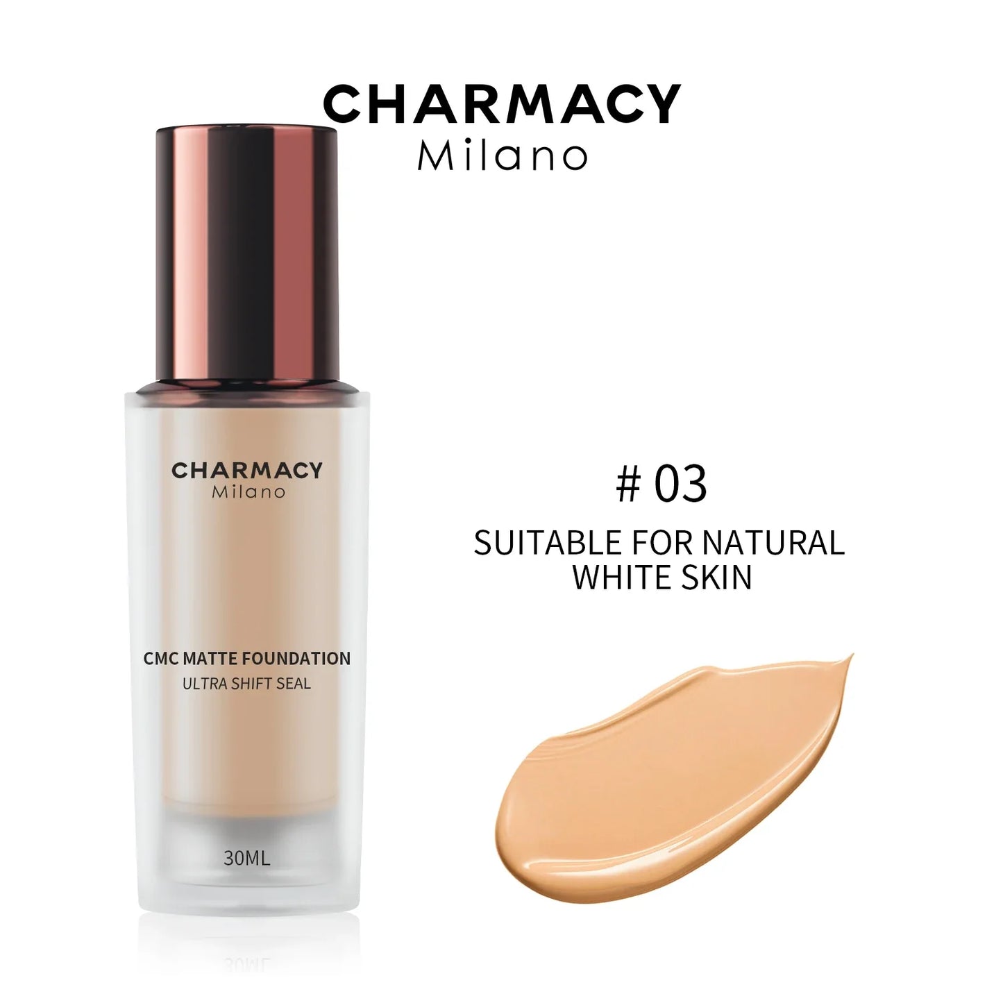CHARMACY Foundation Makeup Base Liquid Concealer Professional Makeup Long Lasting Oil Control Matte Liquid Foundation Cosmetics