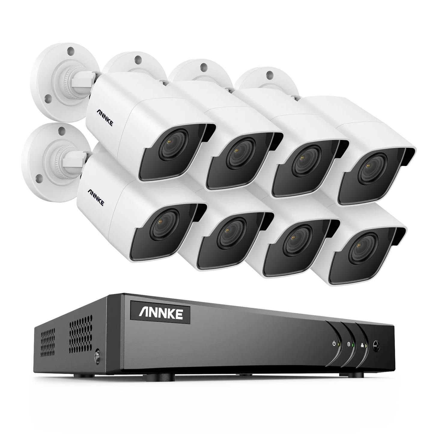 ANNK H.265+ 5MP Lite Ultra HD 8CH DVR CCTV Security System 8PCS Outdoor 5MP EXIR Night Vision Camera Video Surveillance Kit