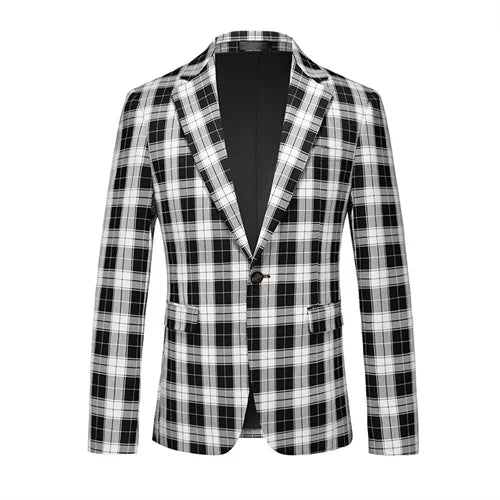 QJ CINGA™ WARGROOM PLAID BLAZER – Single Breasted Men's Power Suit for Parties, Business, and Straight-Up Chaos - Premium suit jacket from dsers - Just $108.99! Shop now at Lizard Vigilante