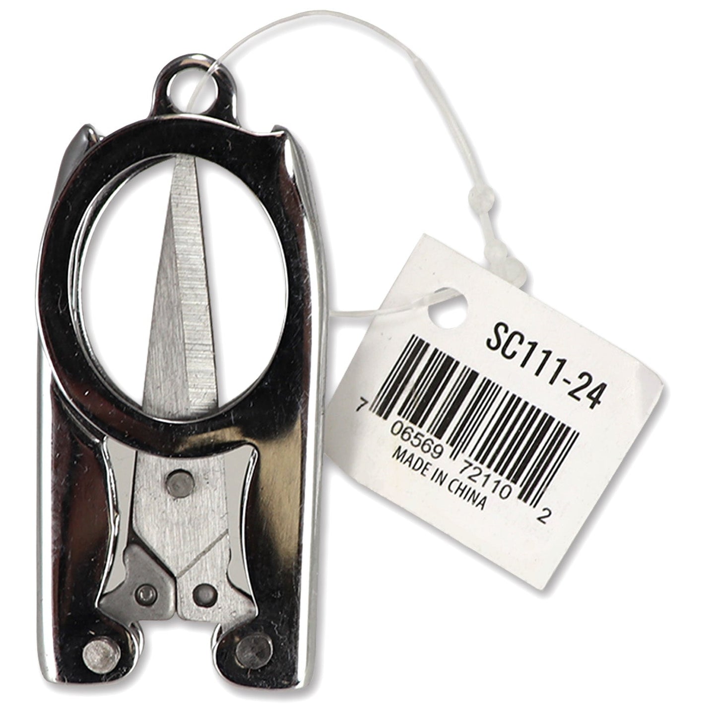 Folding Scissors, 3-1/2" (2"Â folded), Stainless Steel