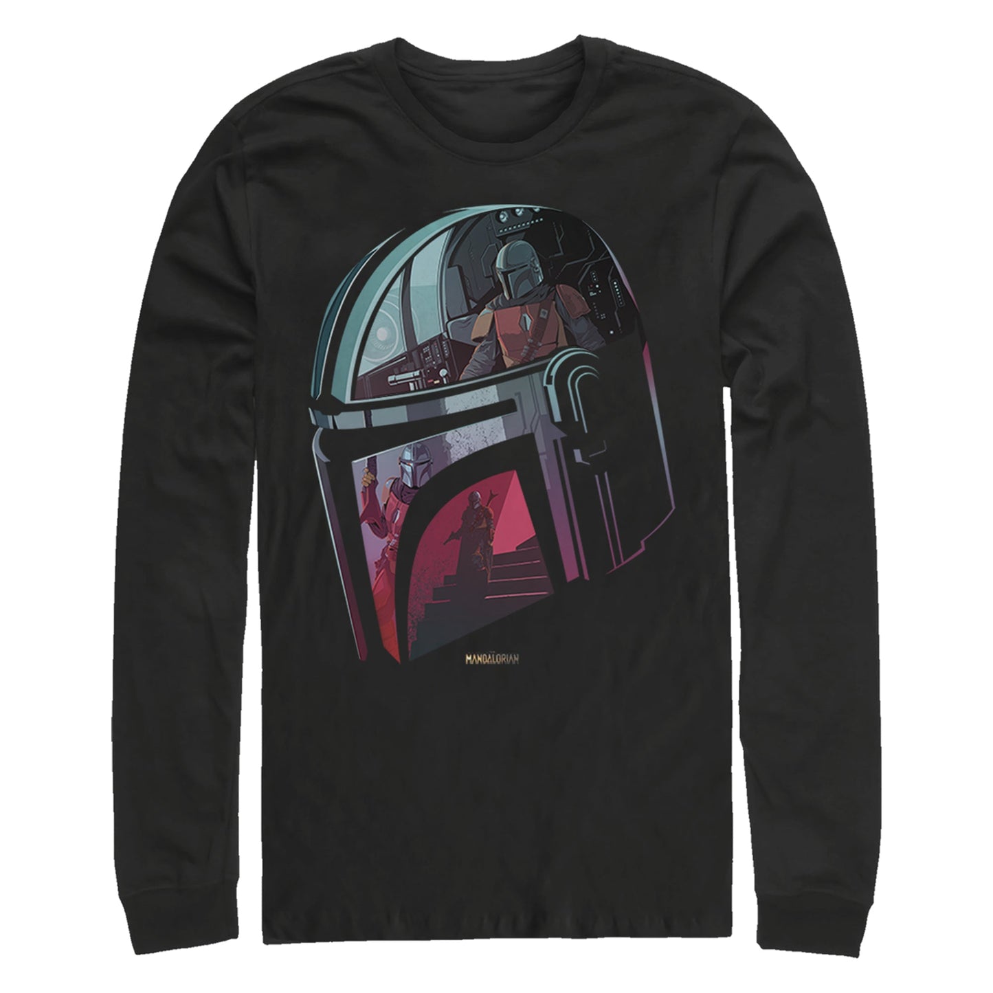 Star Wars Helmet Explanation Mens Long Sleeve T Shirt