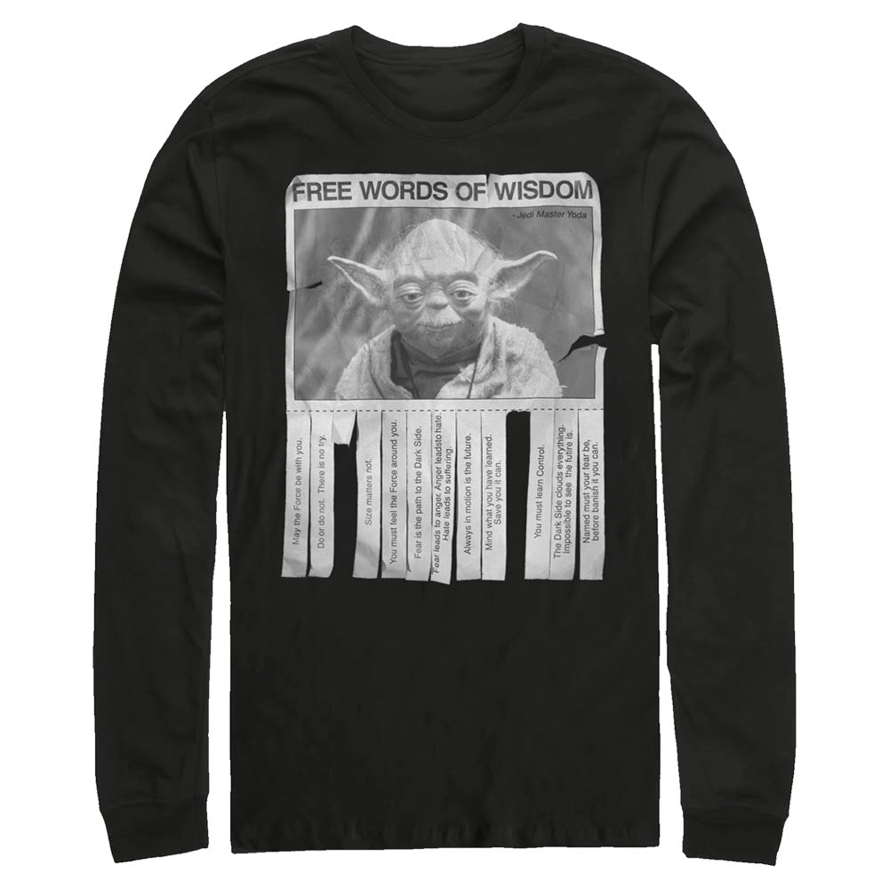 Star Wars Words of Wisdom Long Sleeve Mens T Shirt